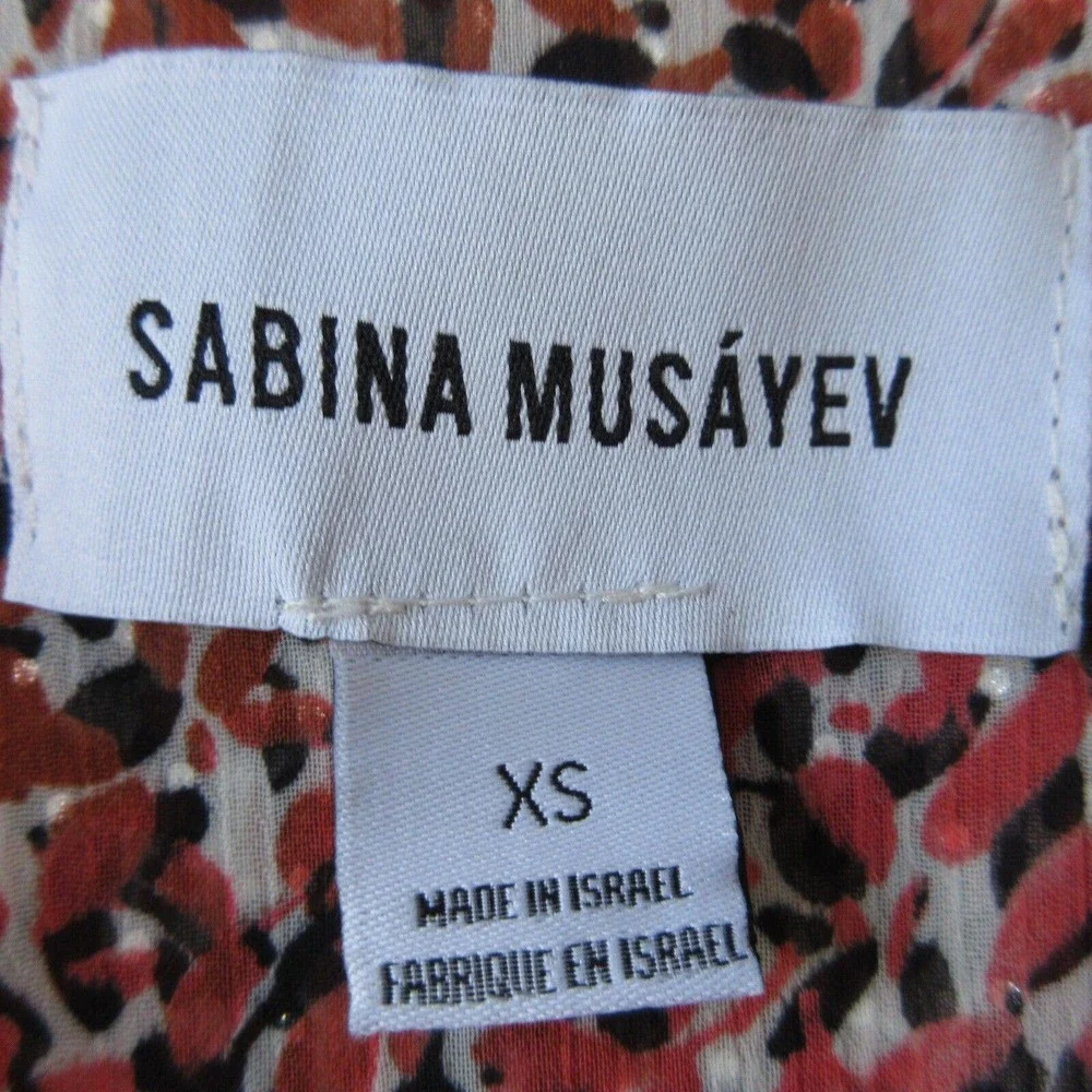 Sabina Musayev Pink and Brown Floral Ruffled Wrap Dress - Picture 9 of 14